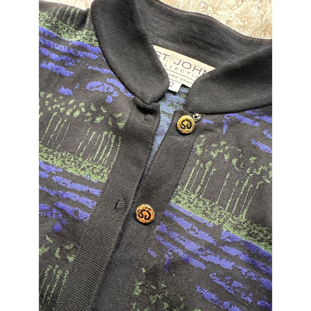 Vintage St. John Collection Marie Gray knit Suit jacket With Shell medium 12 - Picture 9 of 12